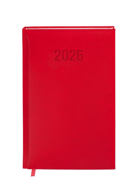 Kalendarz książkowy A6 TDW Colorfix czerwony Antra